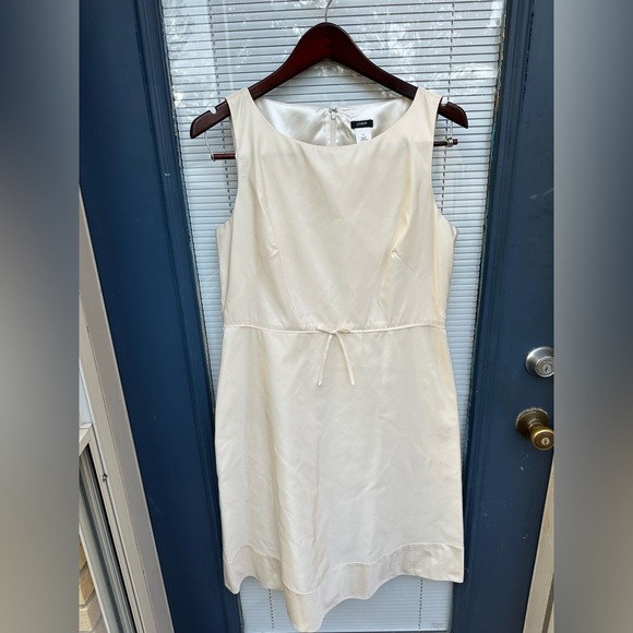J. Crew 100% silk size 14 cream with yellow tones bridal sleeveless dress - Picture 1 of 8